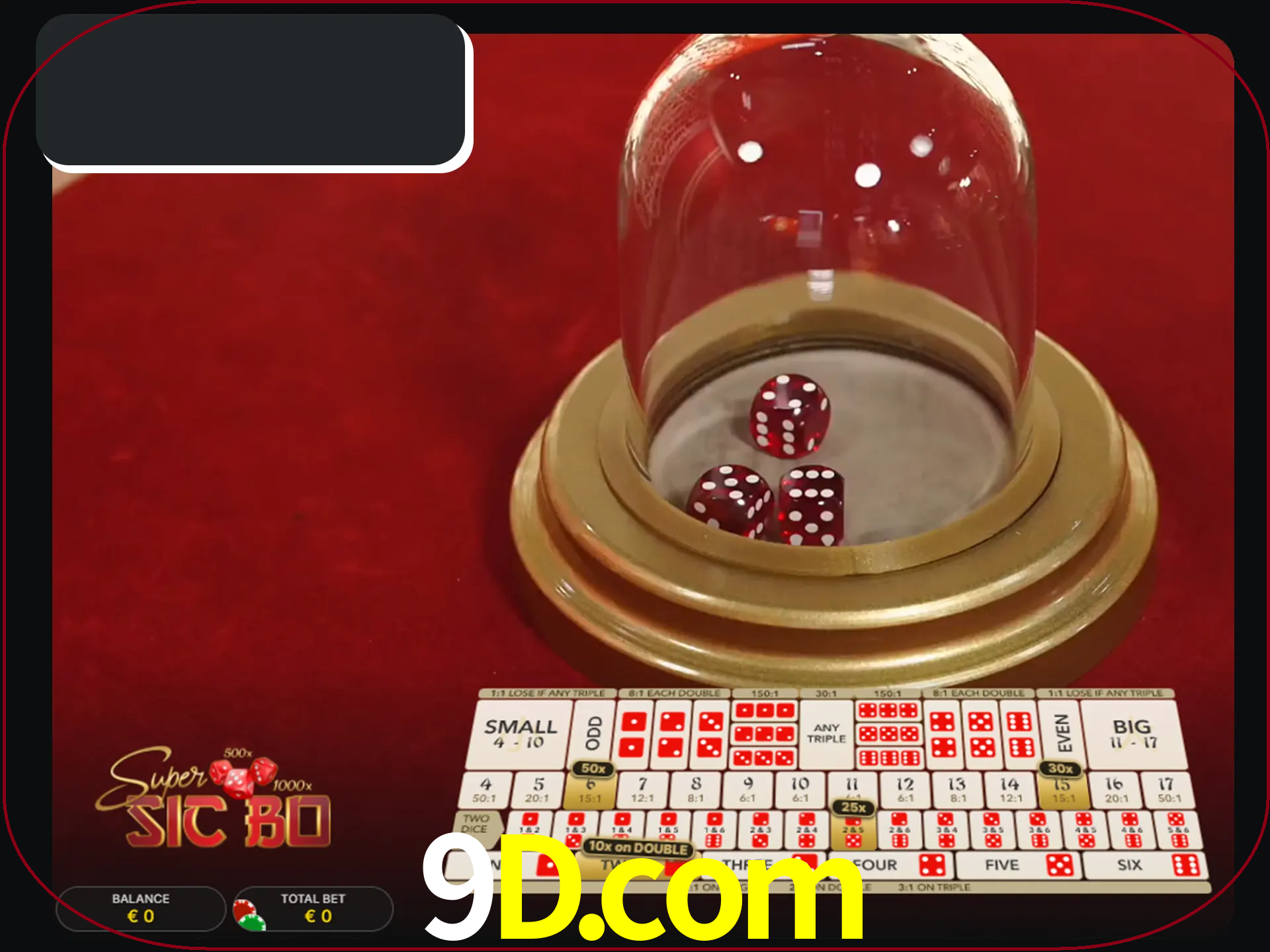 Deixe os dados ao seu lado nos jogos da Sic Bo.
