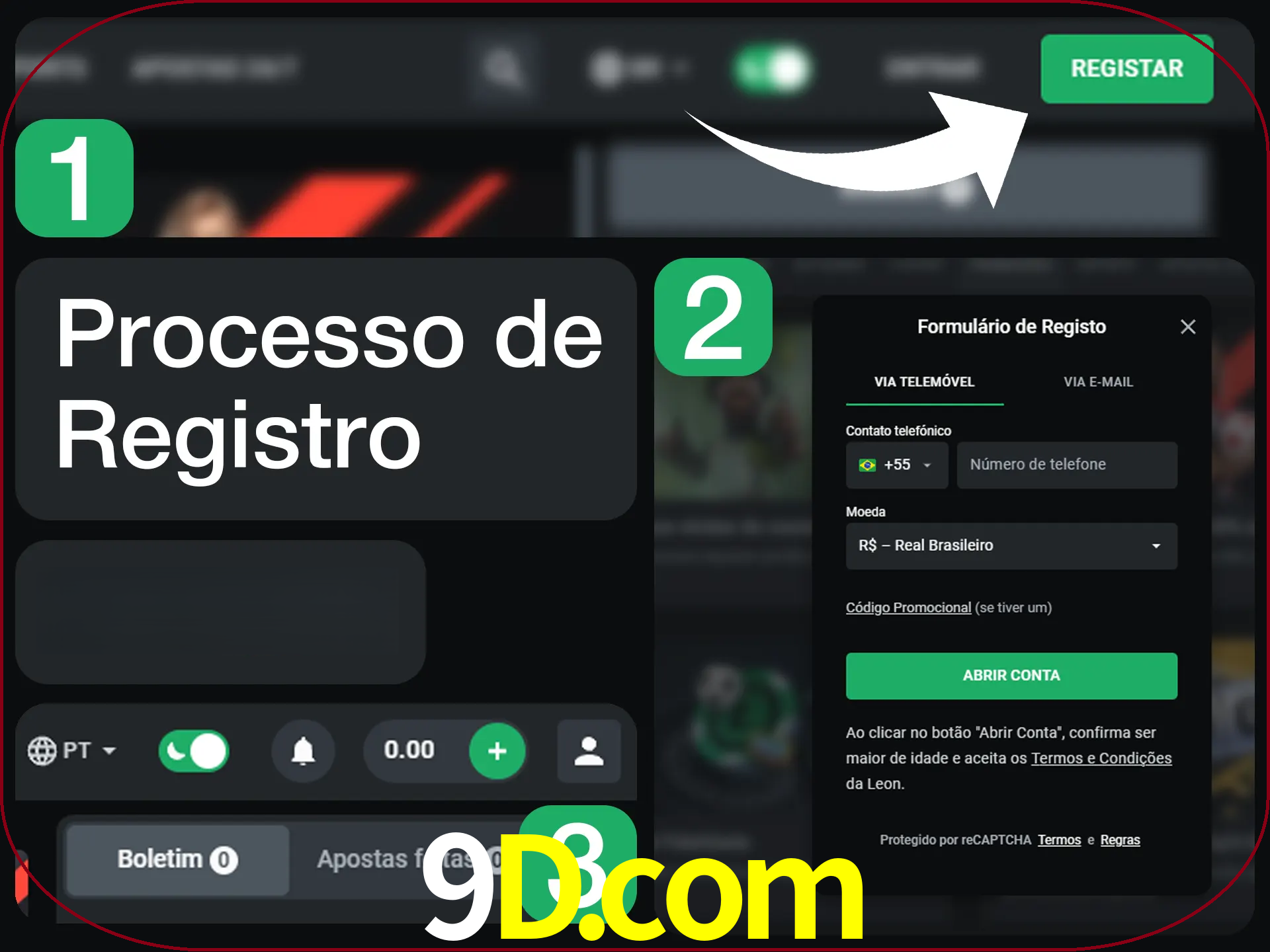 O processo de registro na LeonBet é simples.
